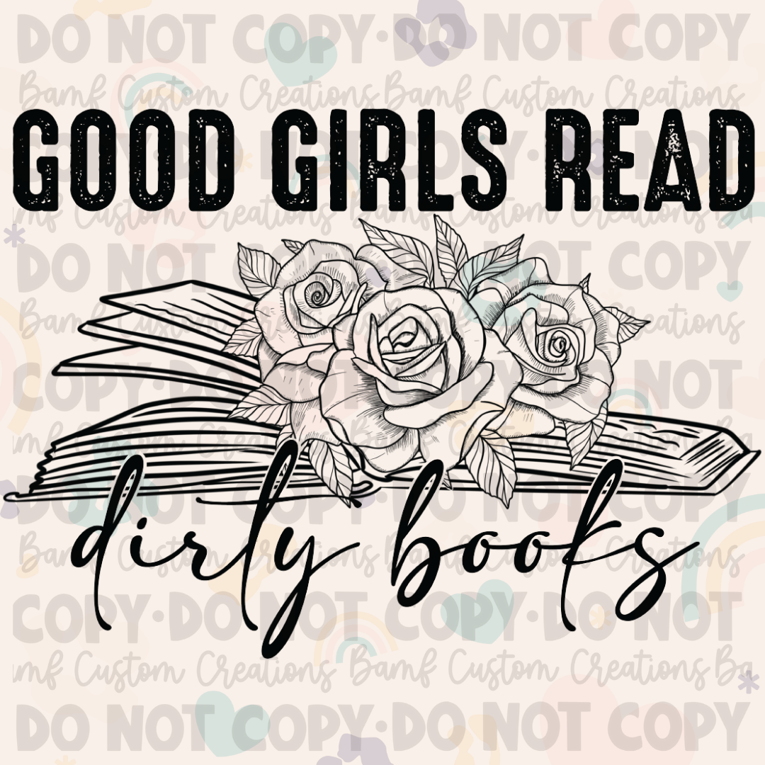 0650 Good Girls Read Dirty Books Stickercal