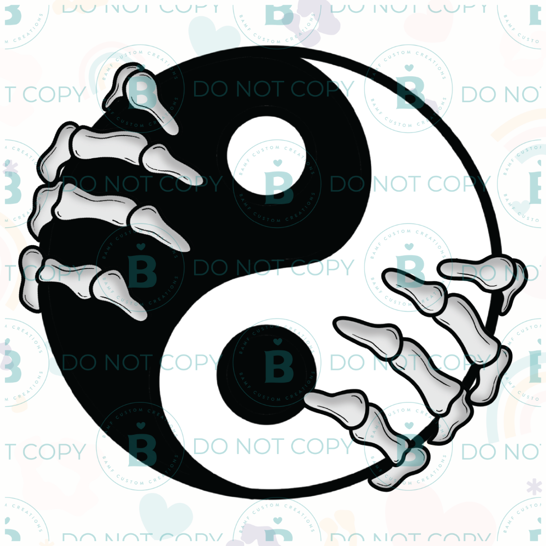 0764 | Ying & Yang Skellie | Stickercal