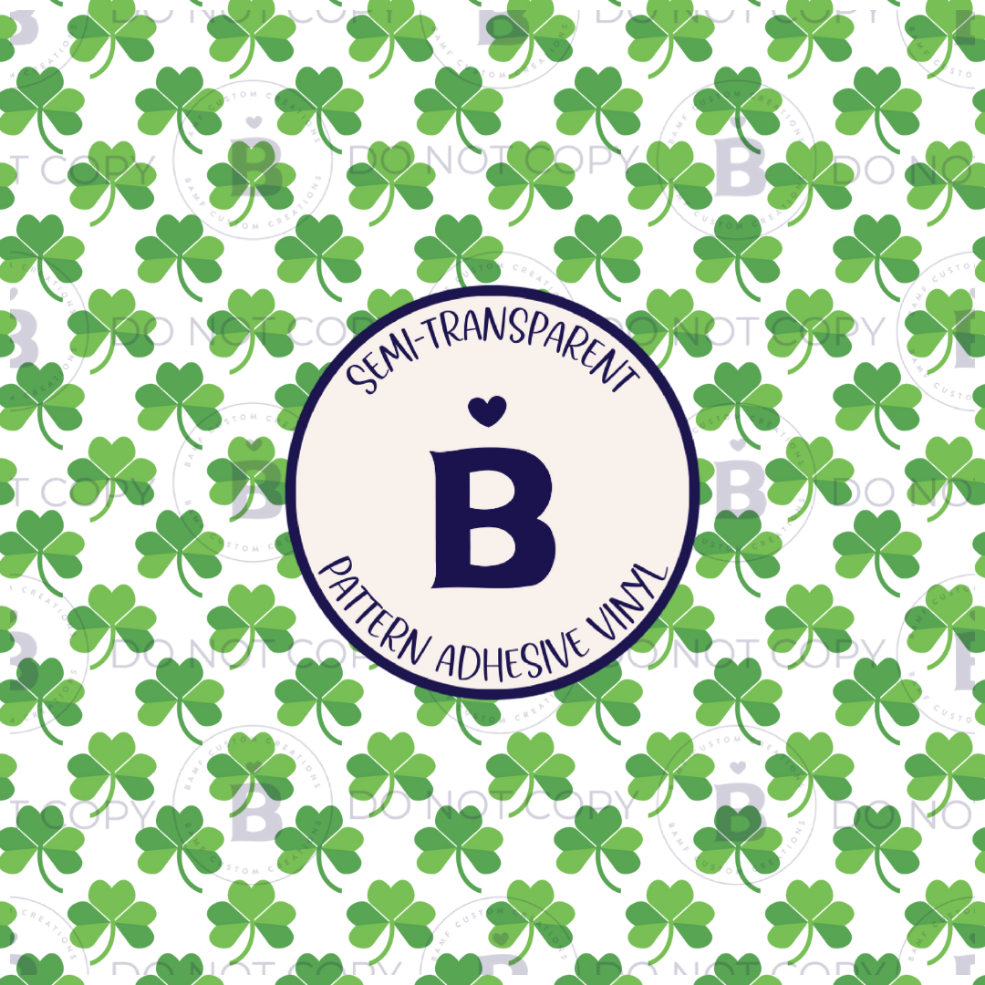 2105 | Light Green Shamrocks | Pattern Vinyl