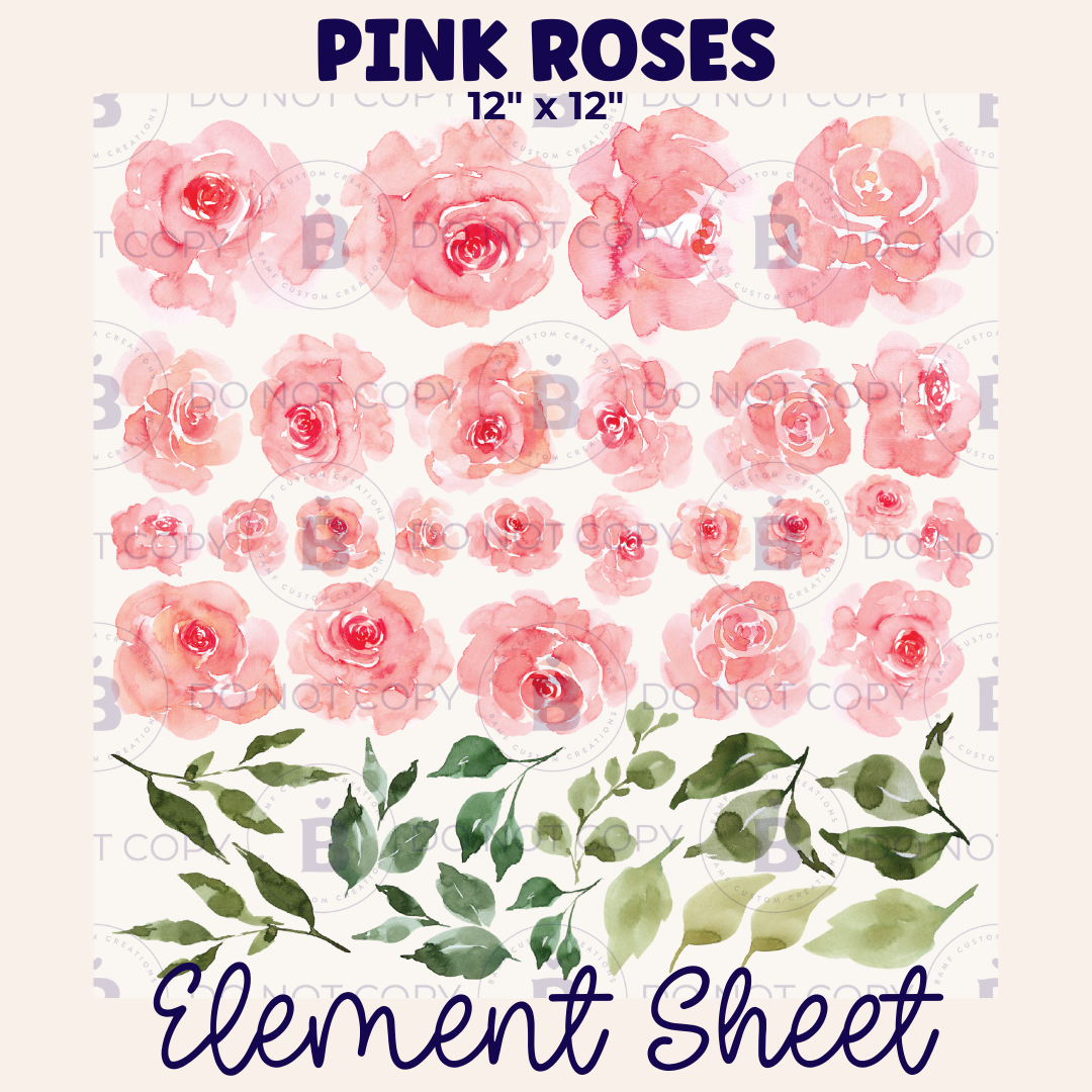 E005 | Pink Floral | Element Sheet