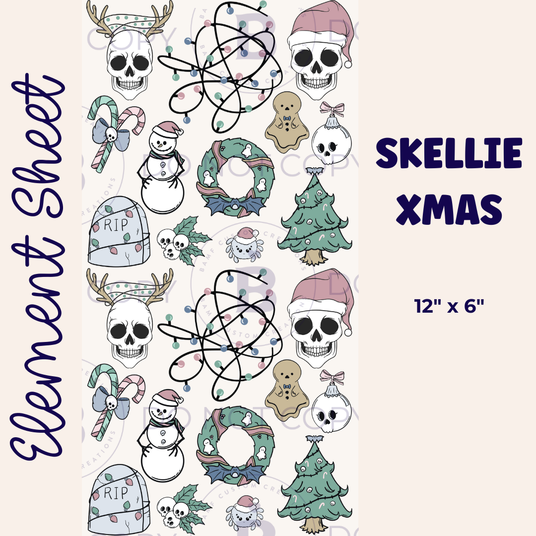 E047 | Skellie Xmas Elements | Element Sheet