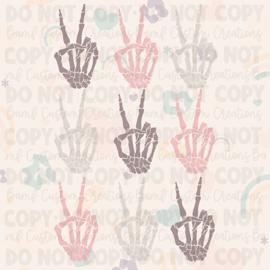 0453 | Stacked Skellie Peace | Stickercal