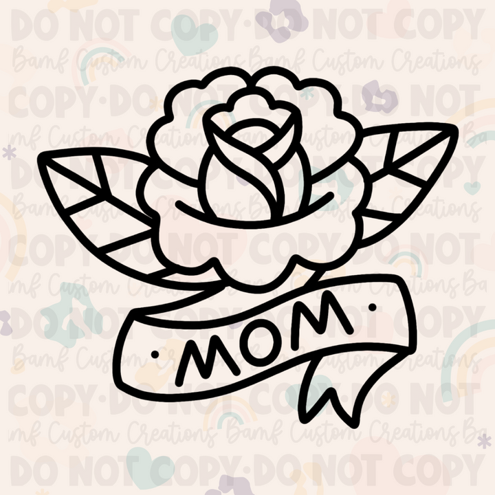 0094 | Rose Mom Tattoo | Stickercal