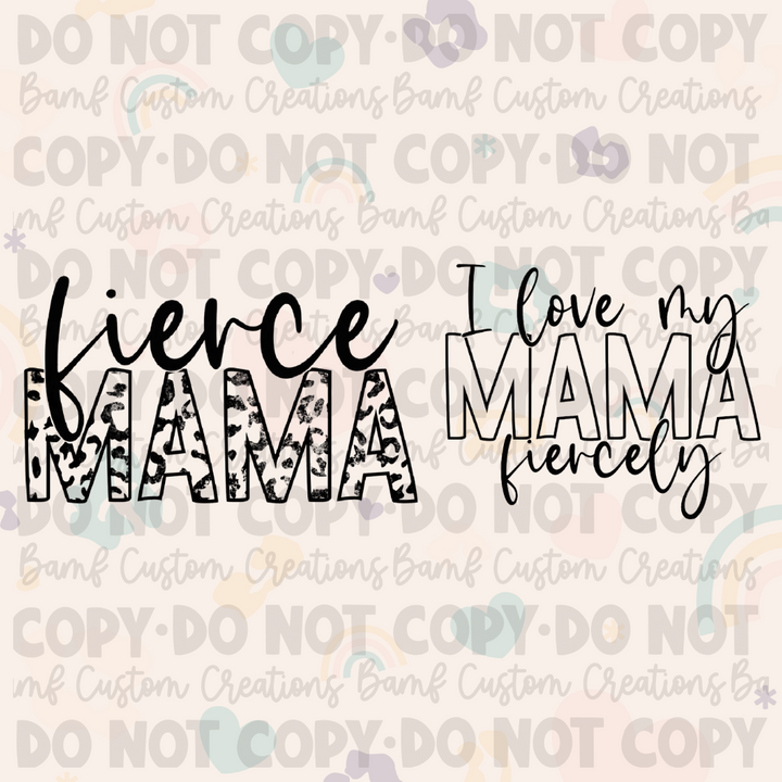 0119 | Fierce Mama - I love my Mama Fiercely | Individual or Set | Stickercal