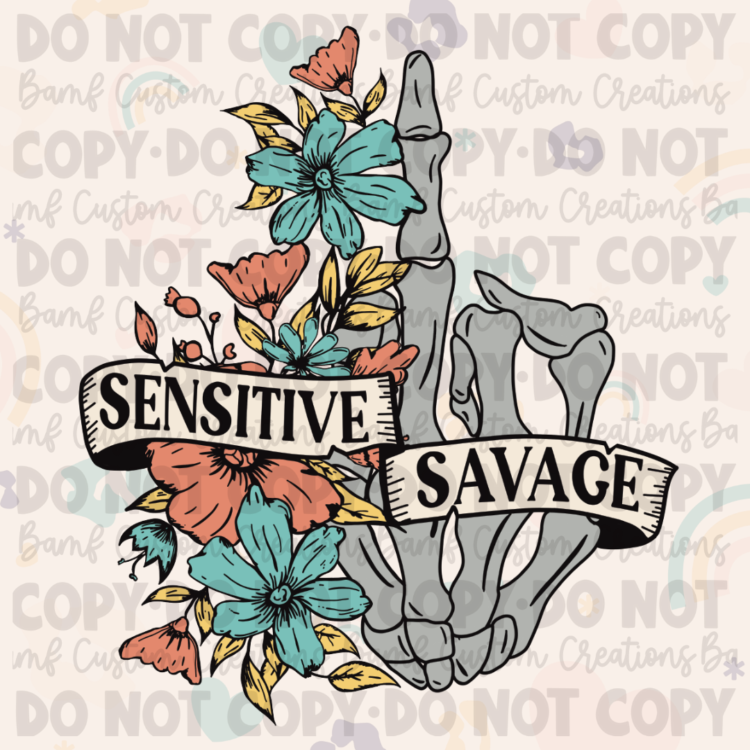 0584 | Sensitive & Savage | Stickercal