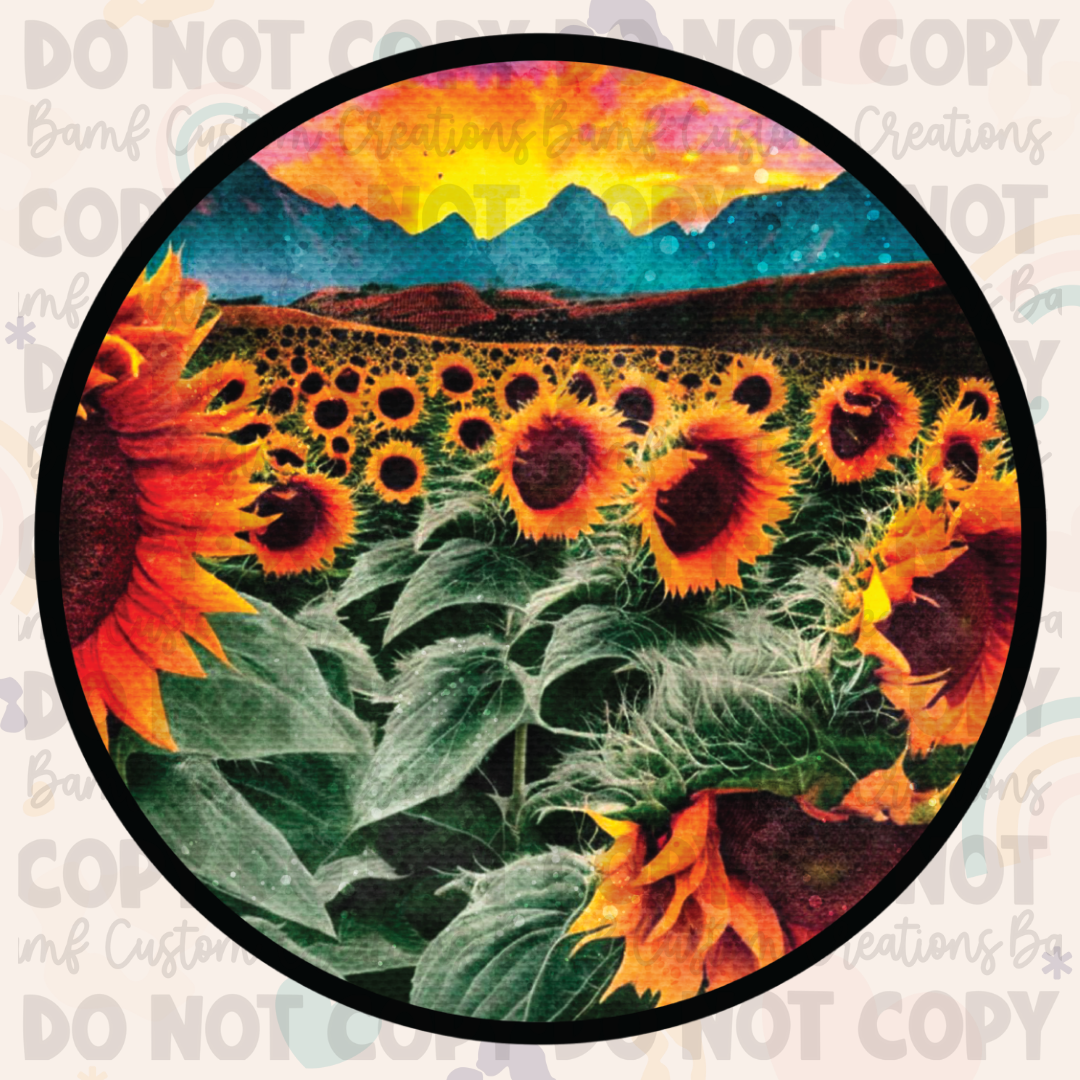 0601 | Sunflower Circle Background | Stickercal
