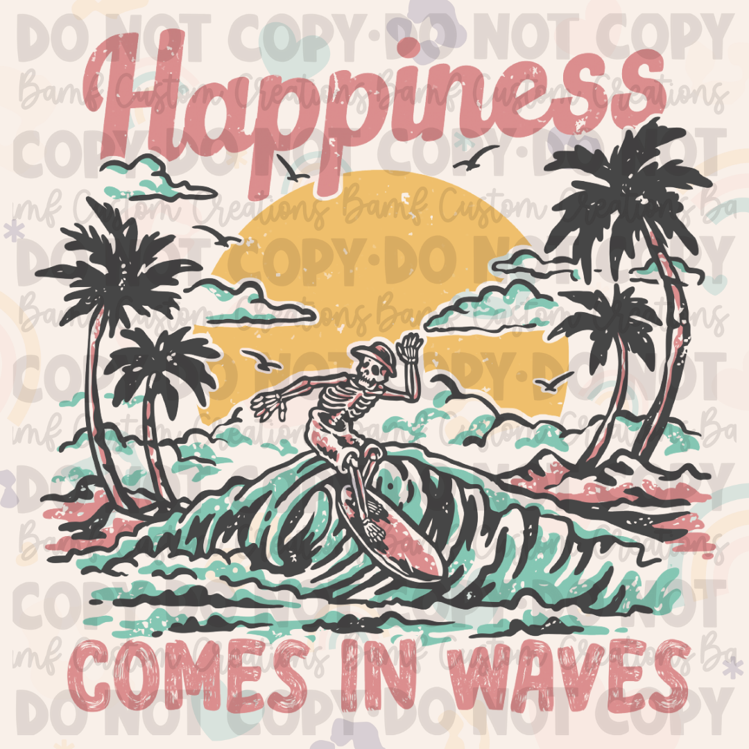 0610 | Happiness Comes in Waves | Stickercal