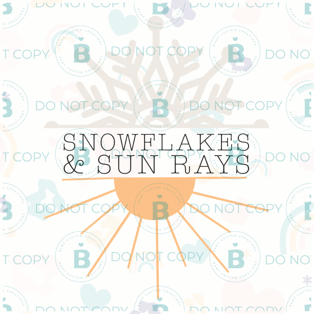 0696 | Snowflakes & Sun Rays | Stickercal