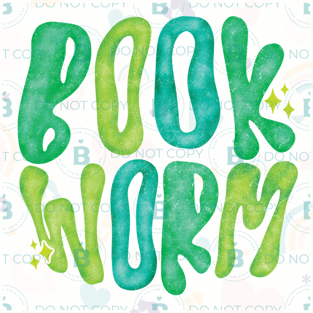 0722 | Book Worm | Stickercal