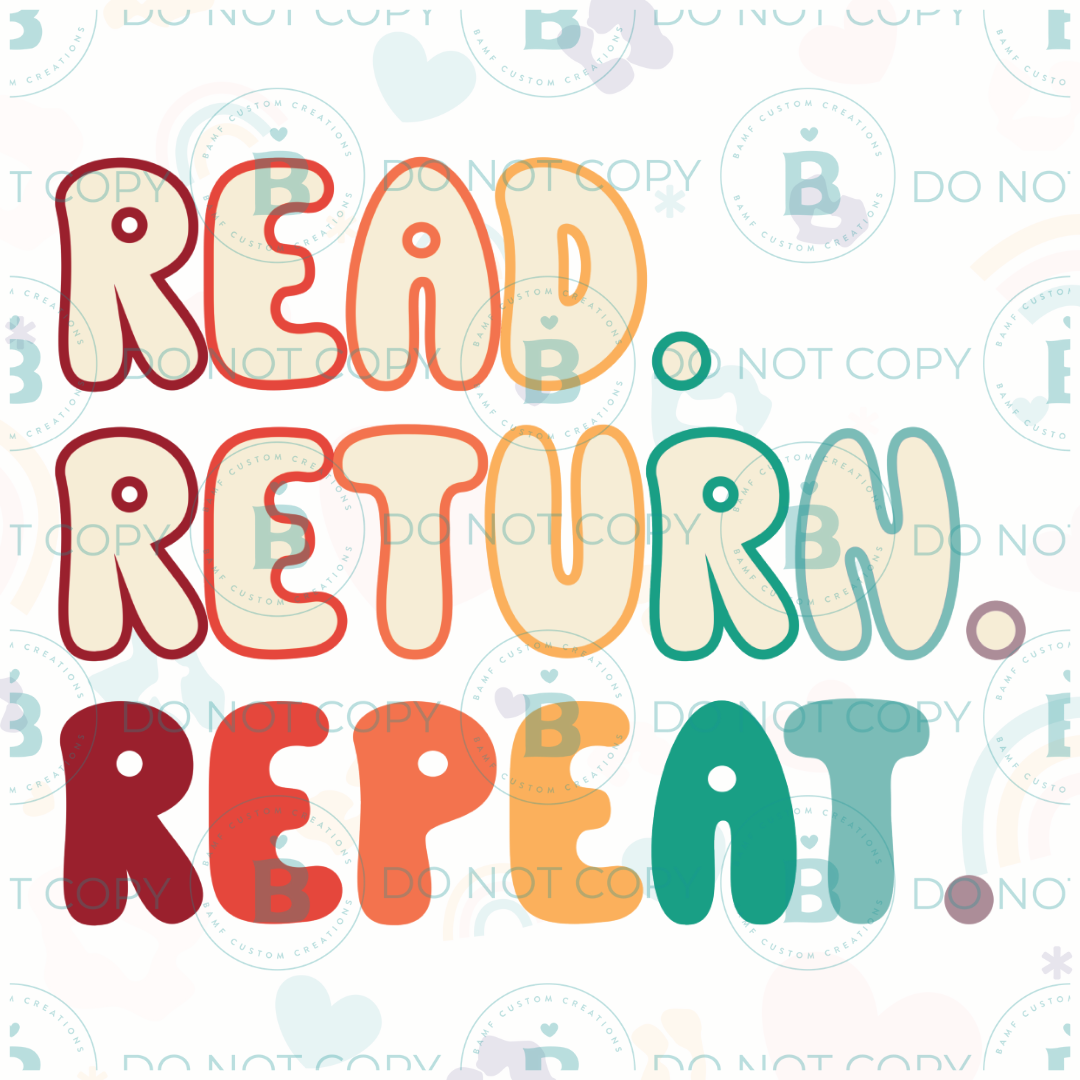 0724 | Read. Return. Repeat. | Stickercal