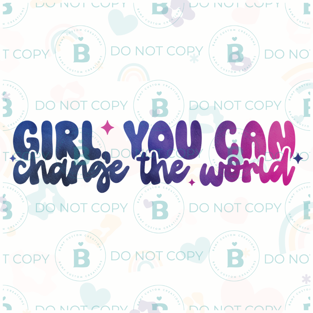 0807 | Girl You Can Change the World | Stickercal