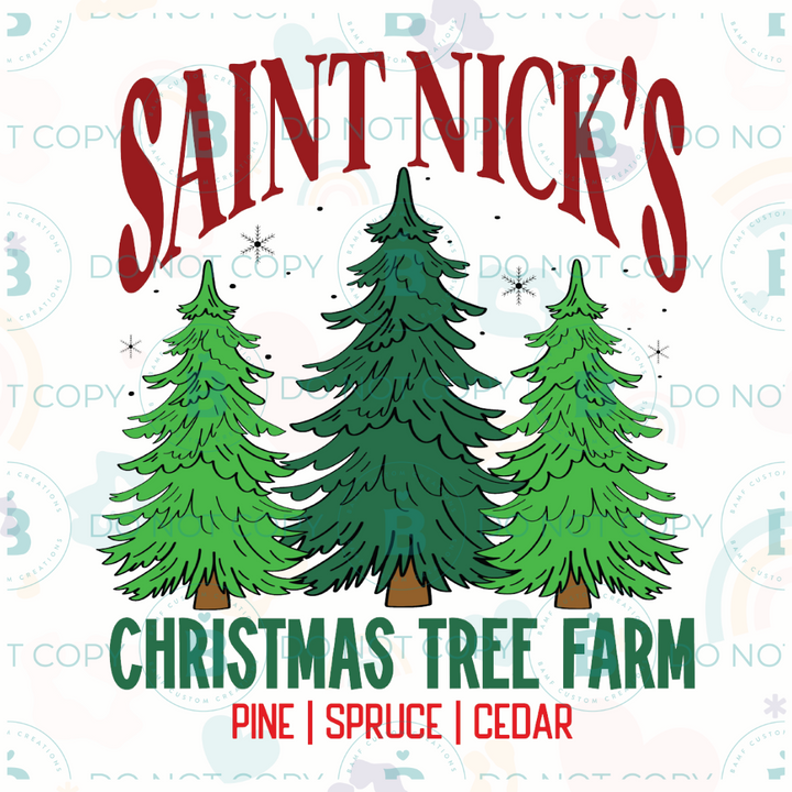 0840 | Saint Nick's Christmas Tree Farm | Stickercal