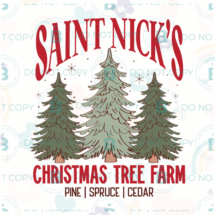0840 | Saint Nick's Christmas Tree Farm | Stickercal