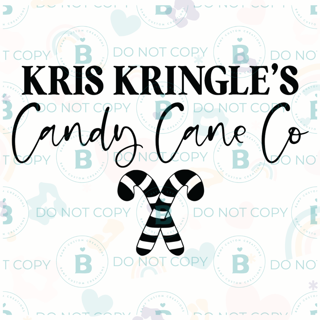 0842 | Kris Kringle's Candy Cane Co | Stickercal