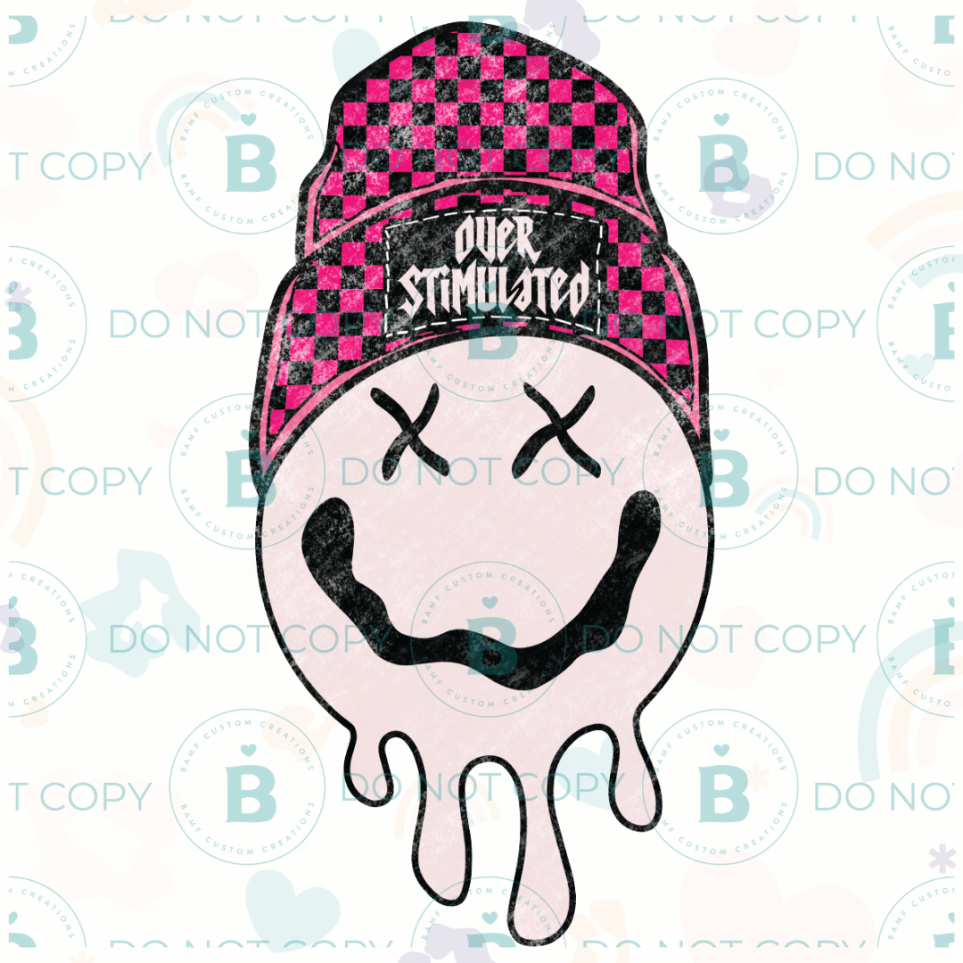 0877 | Overstimulated Smiley | Stickercal