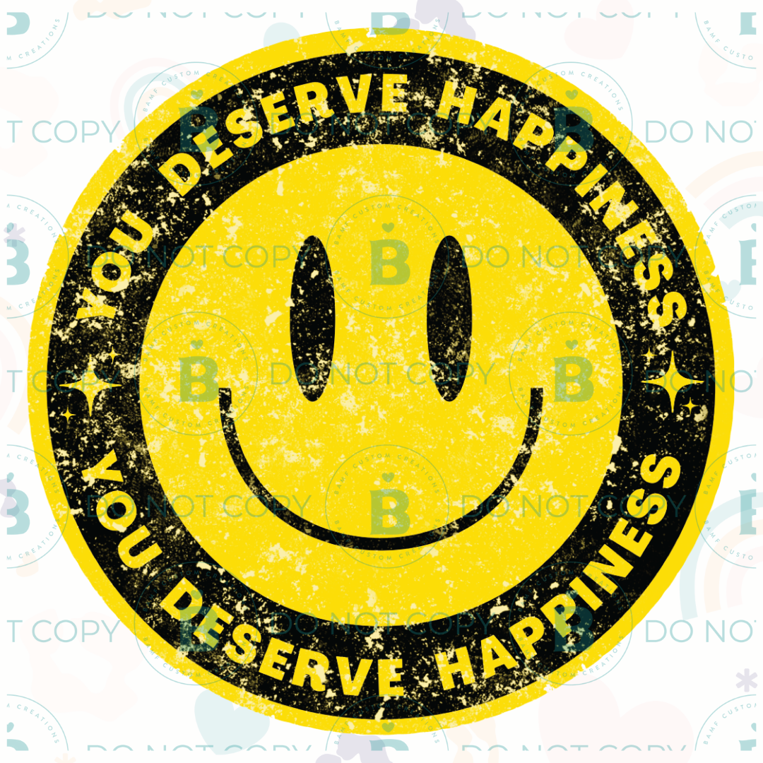 0907 | You Deserve Happiness | Stickercal