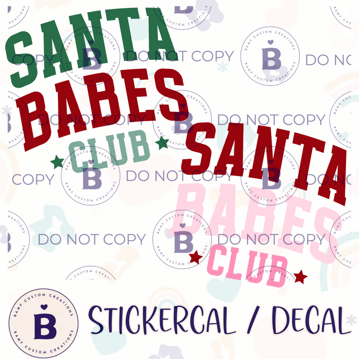 0925 | Santa Babes Club | Stickercal