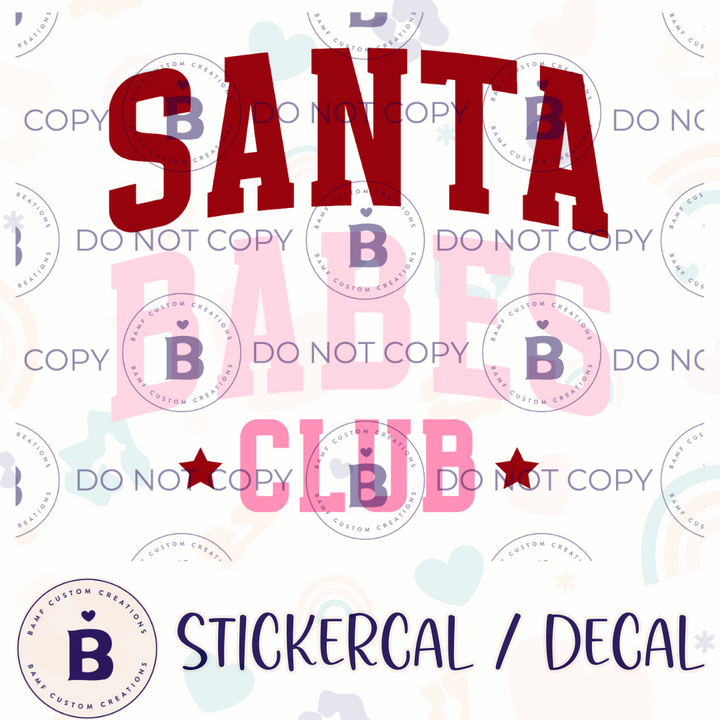 0925 | Santa Babes Club | Stickercal