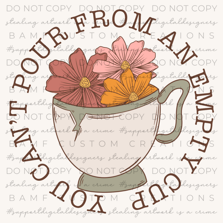 1003 | You Can't Pour from an Empty Cup | Stickercal