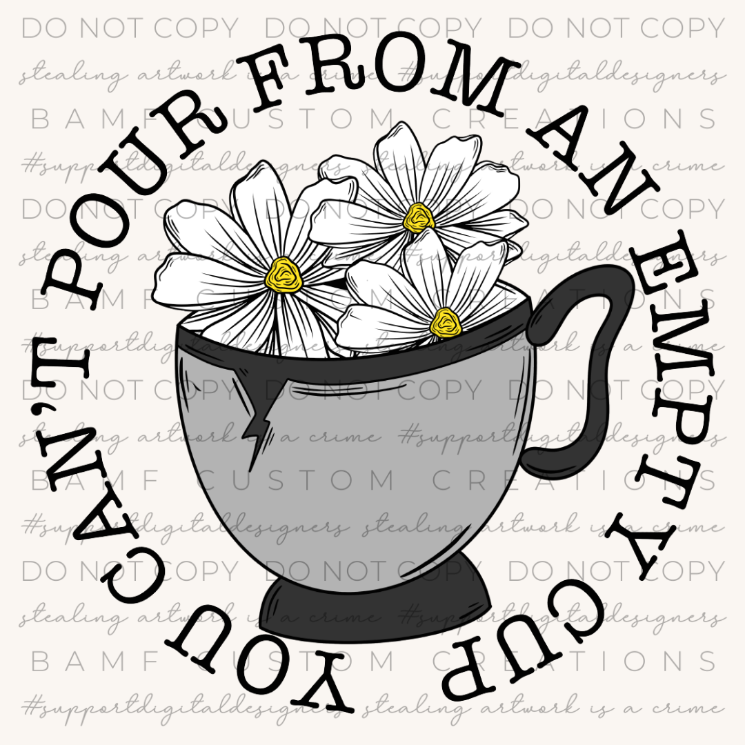 1003 | You Can't Pour from an Empty Cup | Stickercal