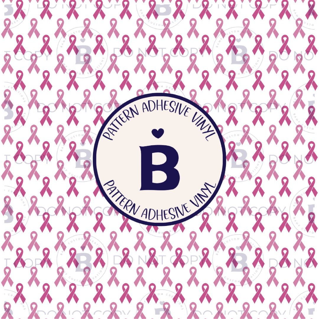 2050 | Pink Awareness Ribbon | Pattern Vinyl