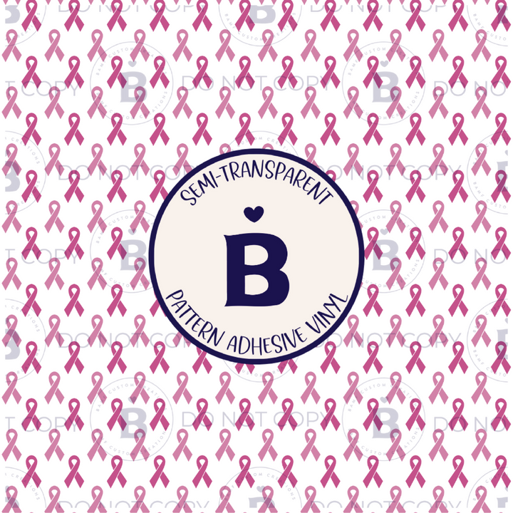 2050 | Pink Awareness Ribbon | Pattern Vinyl