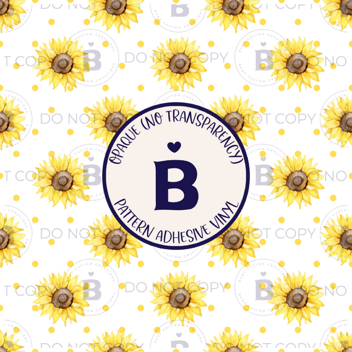 2137 | Stand Tall Sunflower | Pattern Vinyl