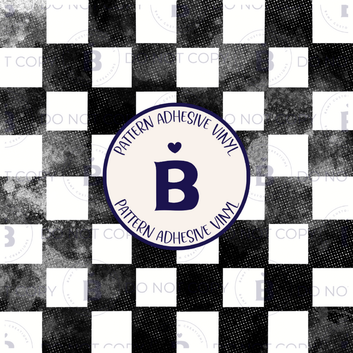 2147 | Checkered Grunge | Pattern Vinyl