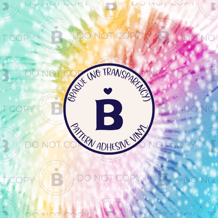 2164 | Bleached Rainbow TieDye | Pattern Vinyl