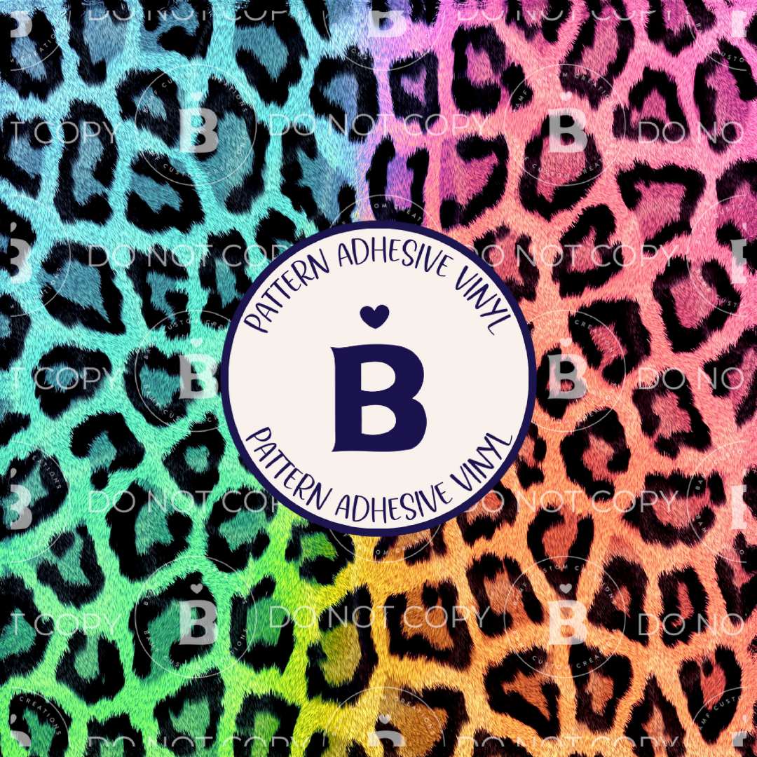 2170 | Rainbow Leopard Fur | Pattern Vinyl