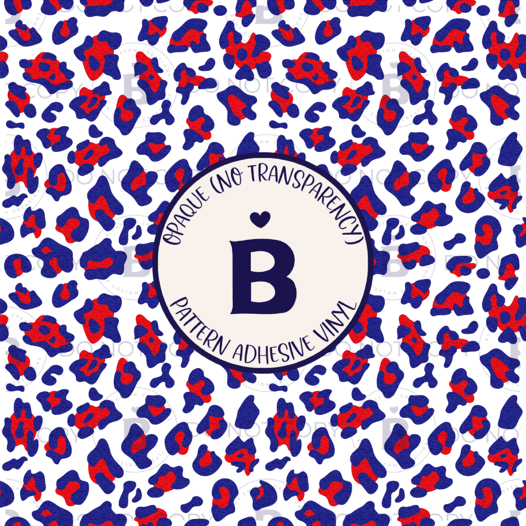 2186 | Patriotic Leopard | Pattern Vinyl