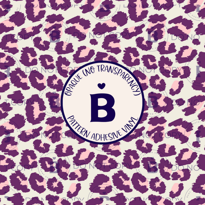 2334 | Retro Pink & Purple Leopard | Pattern Vinyl