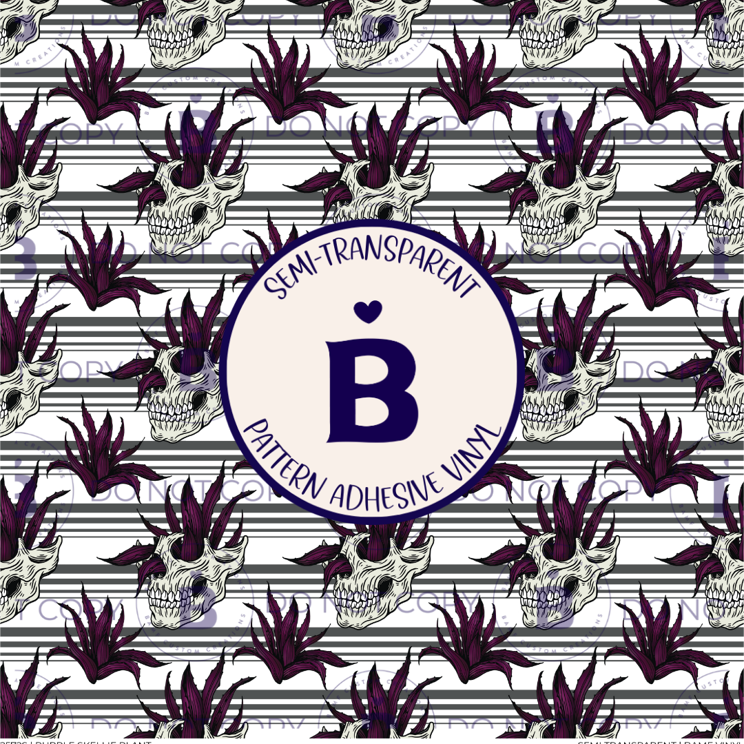 2572 | Purple Skellie Plant | Pattern Vinyl