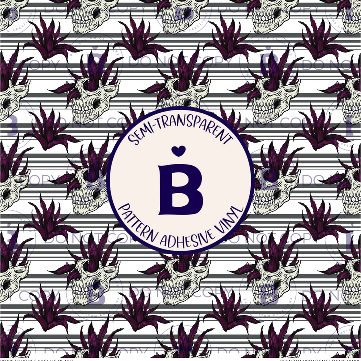 2572 | Purple Skellie Plant | Pattern Vinyl