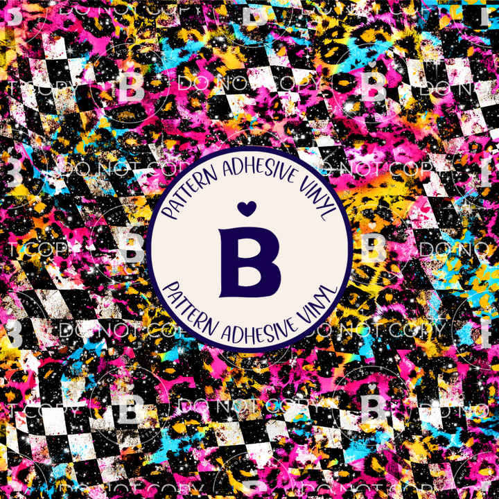 2666 | Checkered Cheetah | Pattern Vinyl