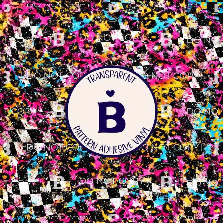 2666 | Checkered Cheetah | Pattern Vinyl