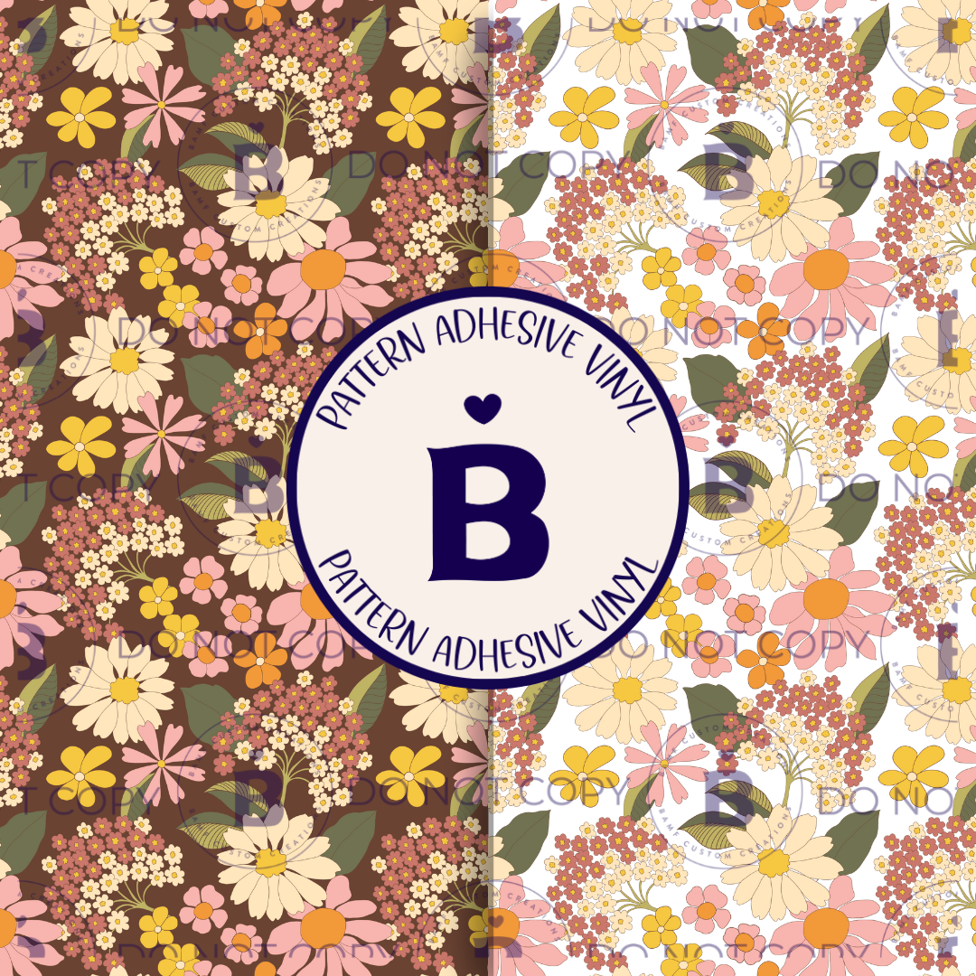 2712 | Groovy Floral | Pattern Vinyl