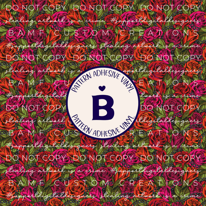 2722 | Chained Roses | Pattern Vinyl