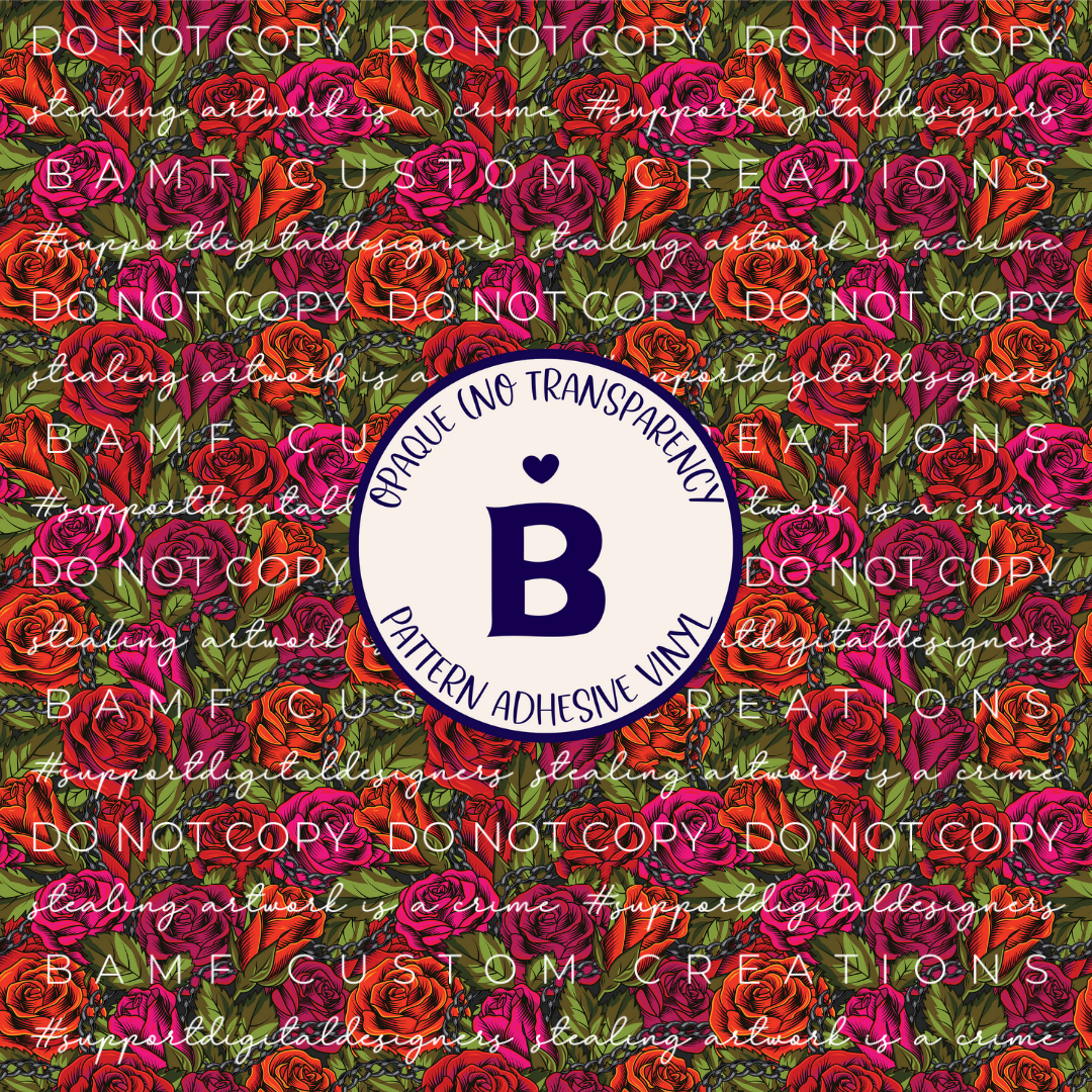 2722 | Chained Roses | Pattern Vinyl