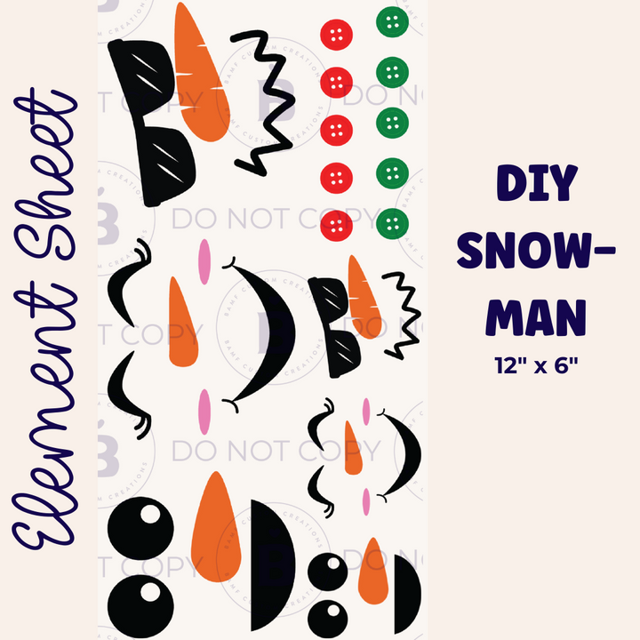 E030 | Snowman Faces | Element Sheet