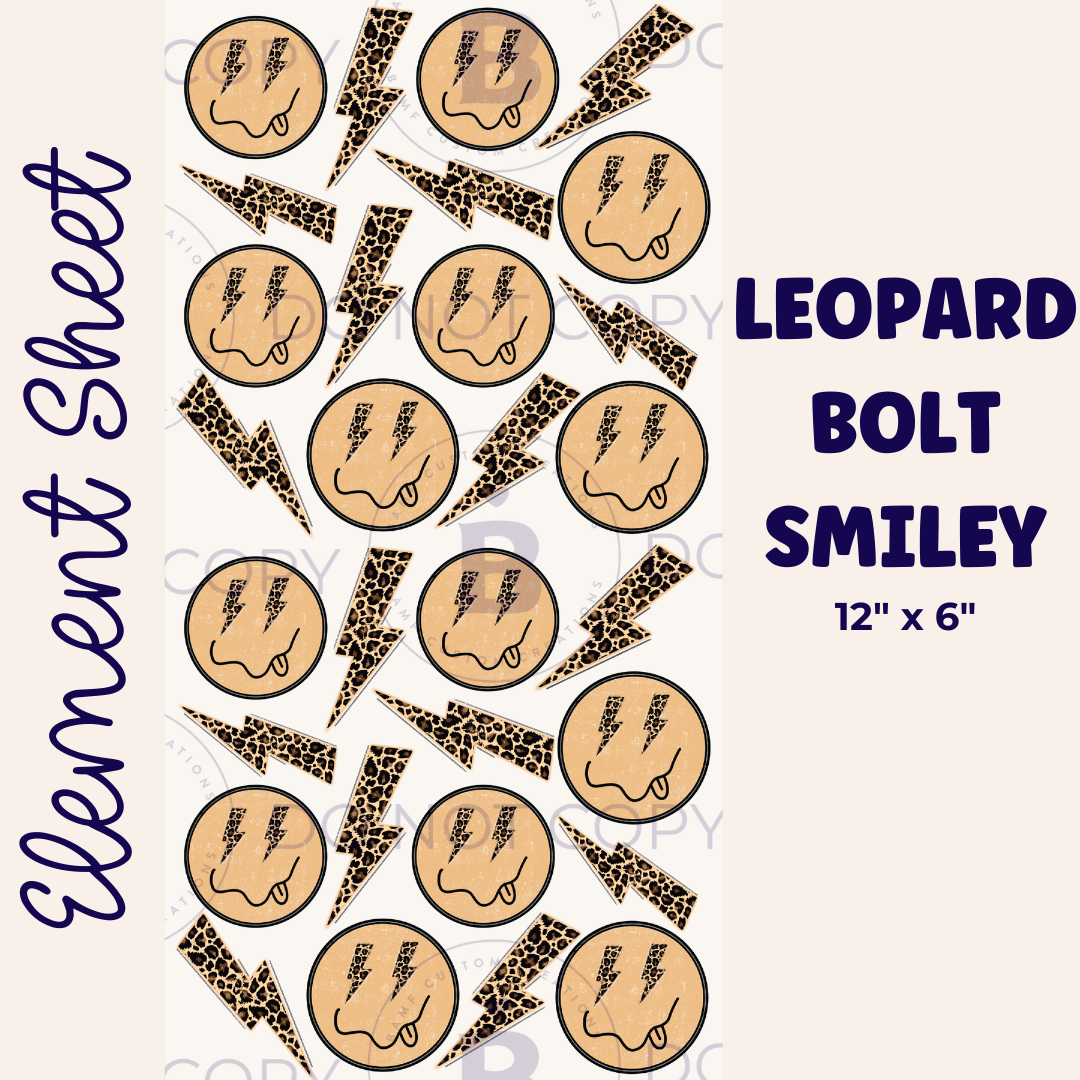 E046 | Leopard Bolt Smiley | Element Sheet