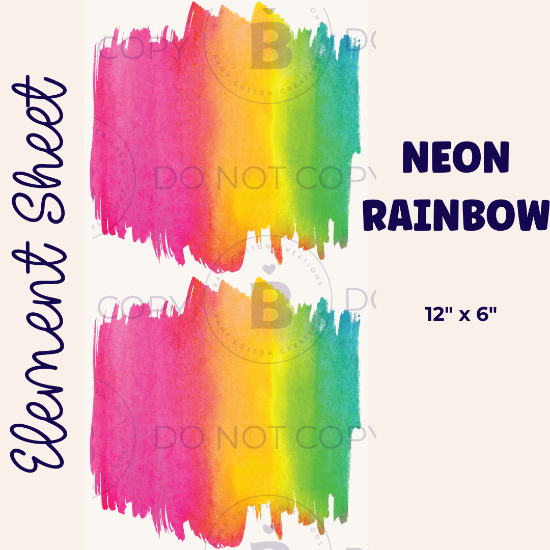 E052 | Neon Rainbow | Element Sheet