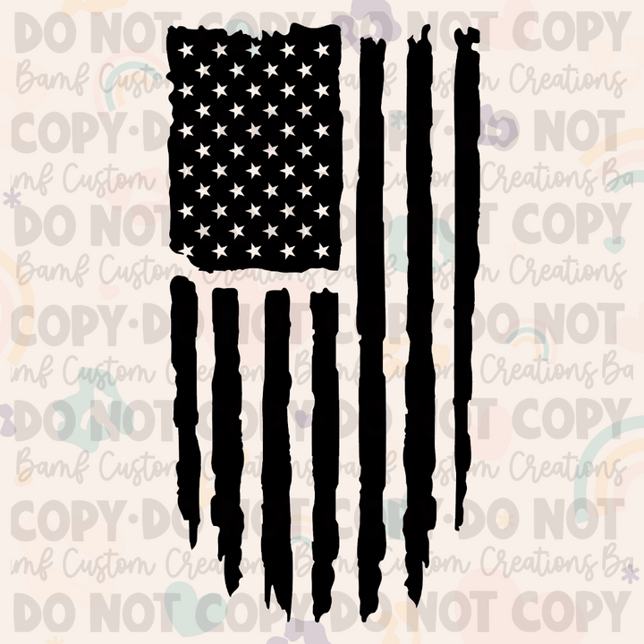 0326 | Distressed Flag | Stickercal