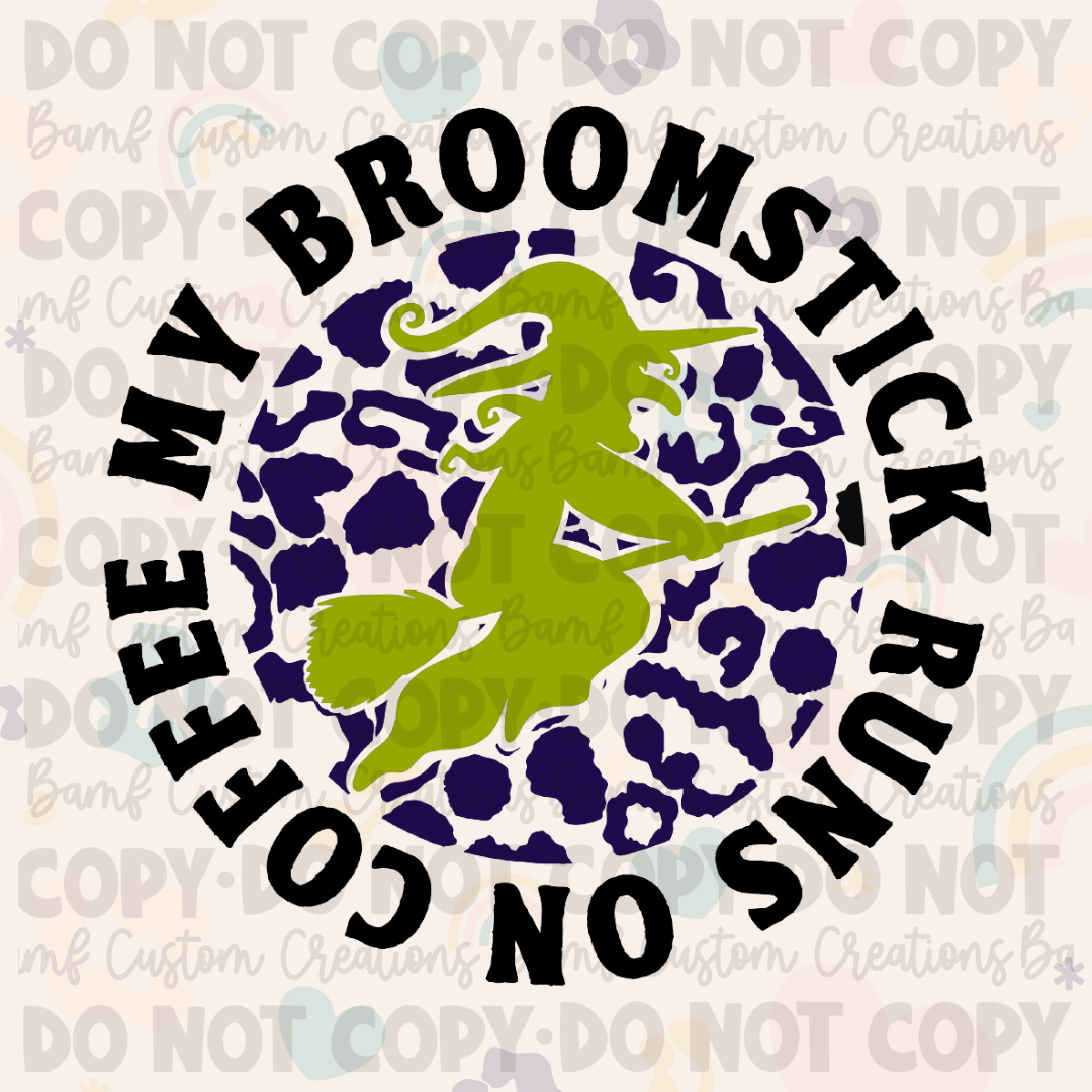 0379 | My Broomstick Runs on Coffee | Stickercal