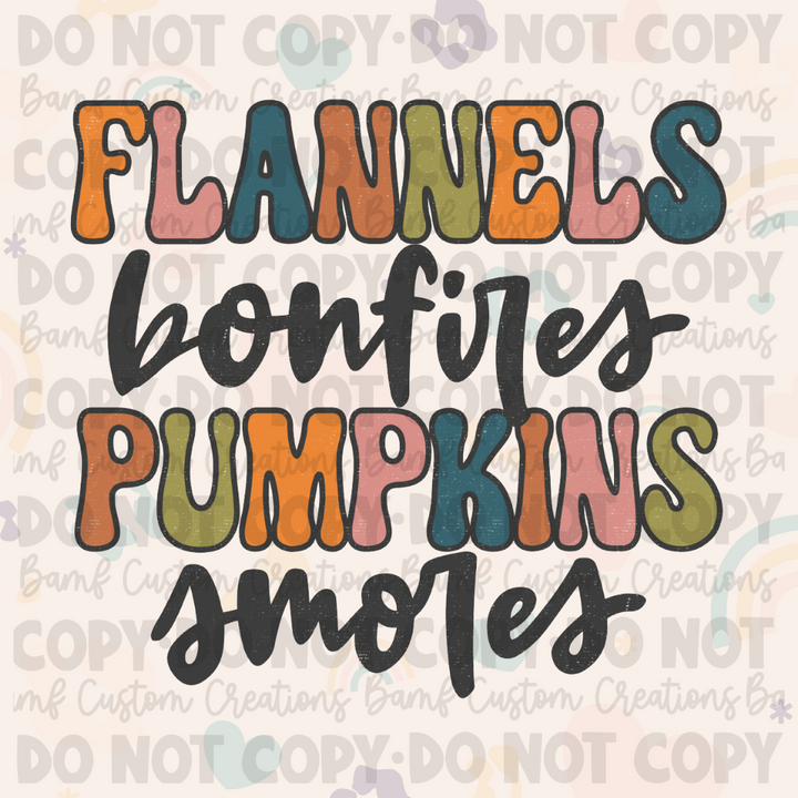 0407 | Flannels, Bonfires, Pumpkins, S'mores | Stickercal