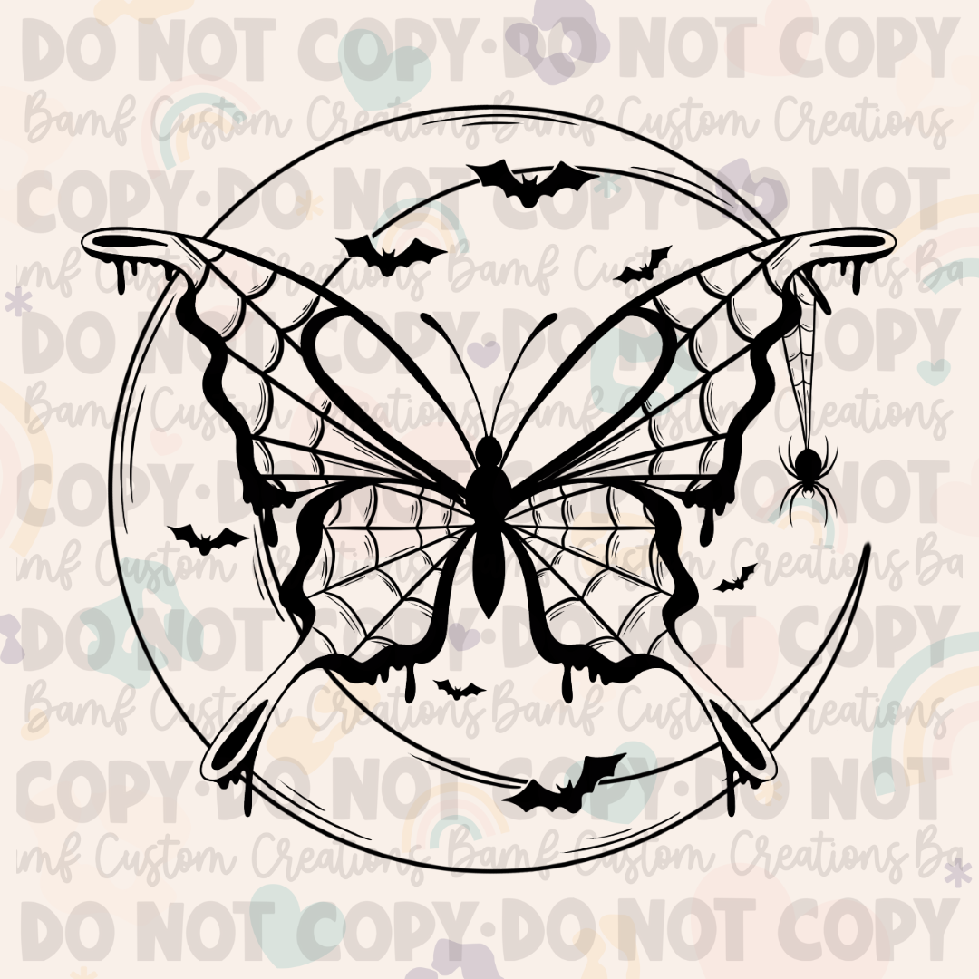 0417 | Spooky Moon Butterfly | Stickercal