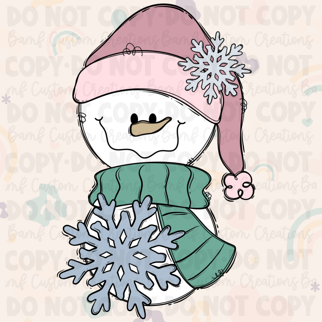 0442 | Pastel Snowman | Stickercal