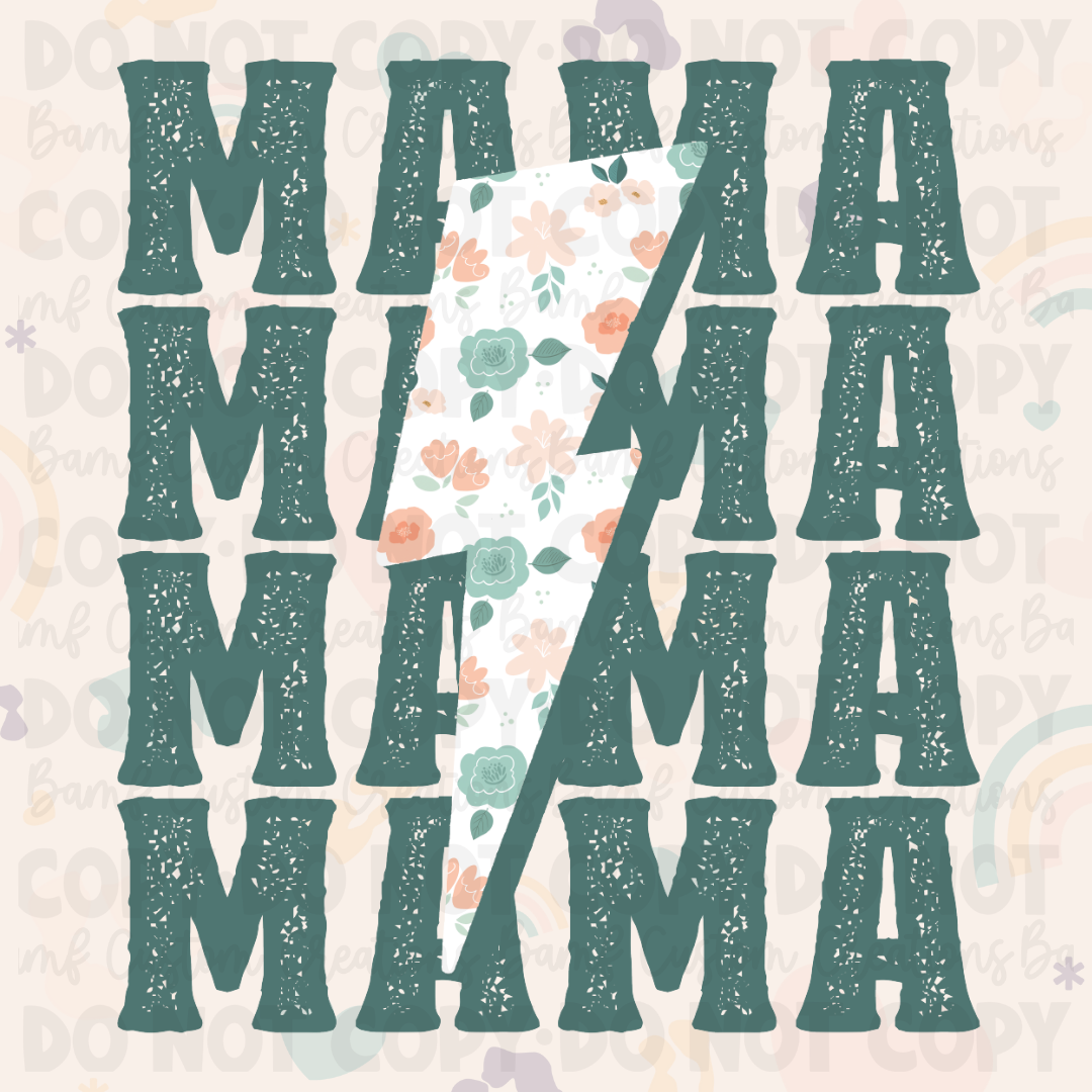 0462 | Floral Mama Stacked | Stickercal