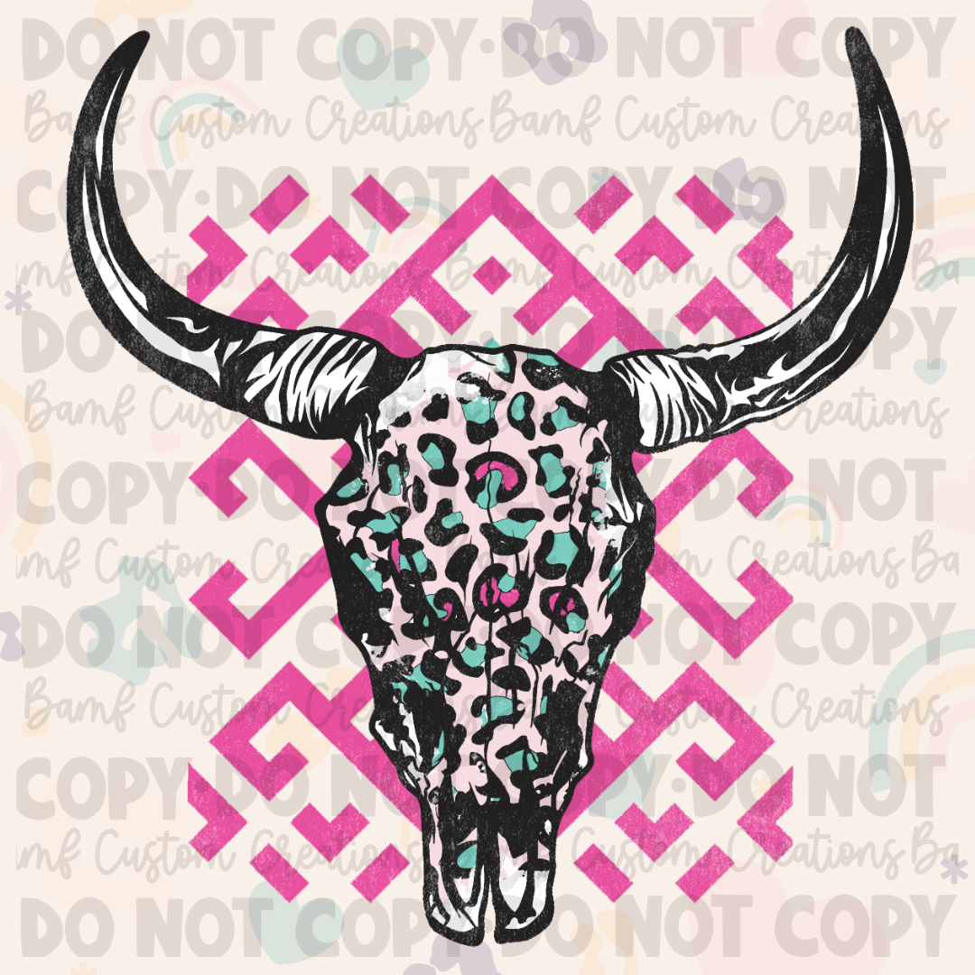 0471 | Aztec Steer Skull | Stickercal