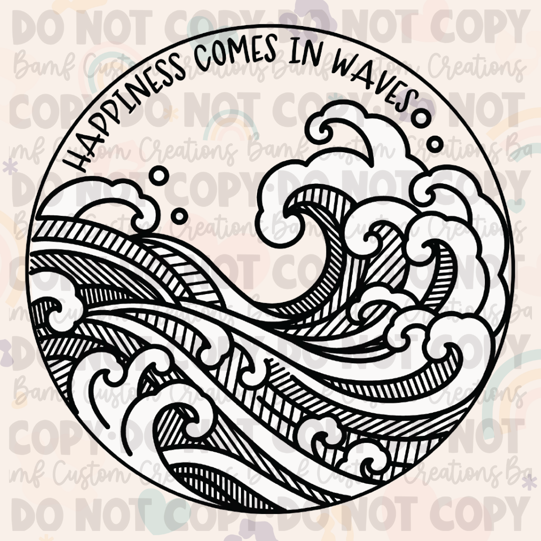 0485 | Happiness Comes in Waves | Stickercal